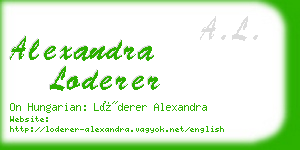 alexandra loderer business card